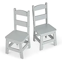 Melissa & Doug Wooden Chair Pair - Gray