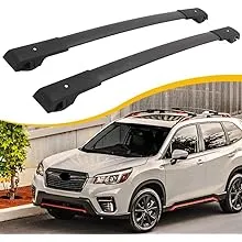 Cross Bars Roof Rack Fit for 2014-2024 Subaru Forester / 2013-2025 XV Crosstrek / 2012-2019 Impreza / 2022-2025 Outback Wilderness Cargo Carrier with Raised Side Rails