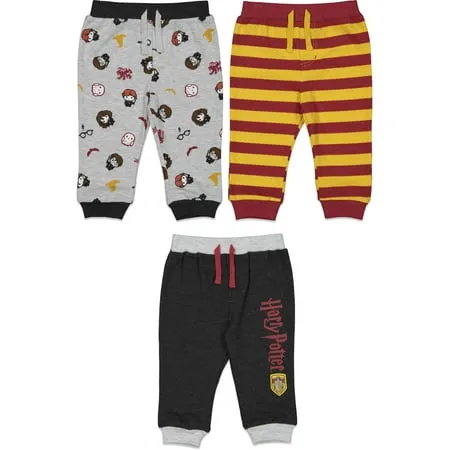 Harry Potter Infant Baby Boys 3 Pack Jogger Pants Gryffindor 18 Months