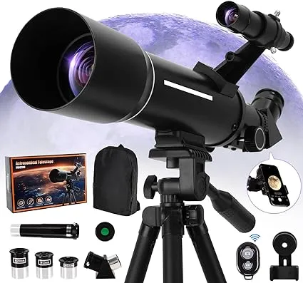 QUTOGO Telescope Telescopes for Adults Astronomy 70mm Aperture 400mm Refractor ...