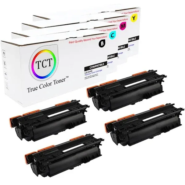 TCT Compatible High Yield Toner Cartridge Replacement for the HP 646X Series - 4 Pack (BK, C, M, Y)