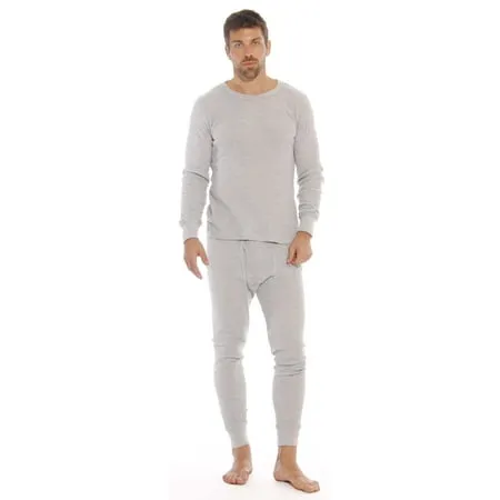 At The Buzzer Men s Thermal Underwear Set - Base Layer Long Johns for Warmth in Winter (Grey XX-Large)