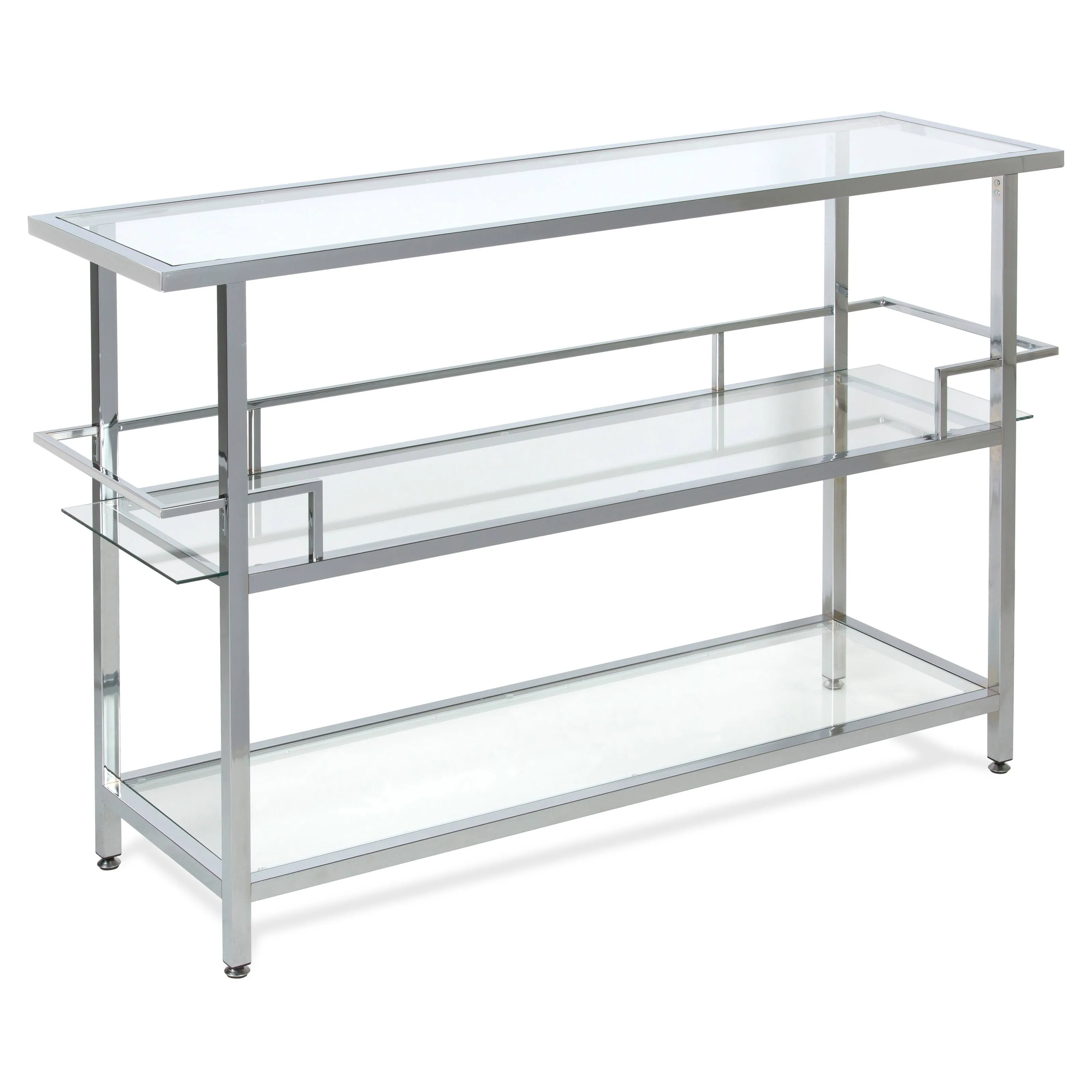 Portico Modern 3-Tier Metal and Glass Bar Unit for Liquor or Wine Storage - Contemporary - Bar Carts - by Studio Designs | Houzz