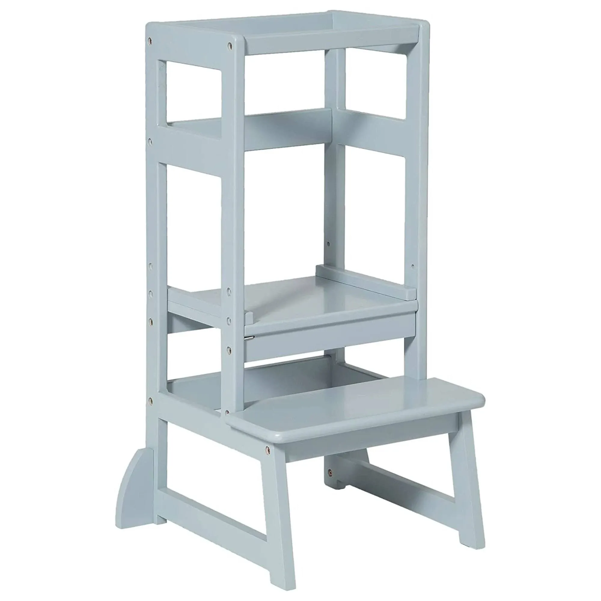 SDADI LT05G Mother's Helper Adjustable Height Kids Kitchen Step Stool, Gray