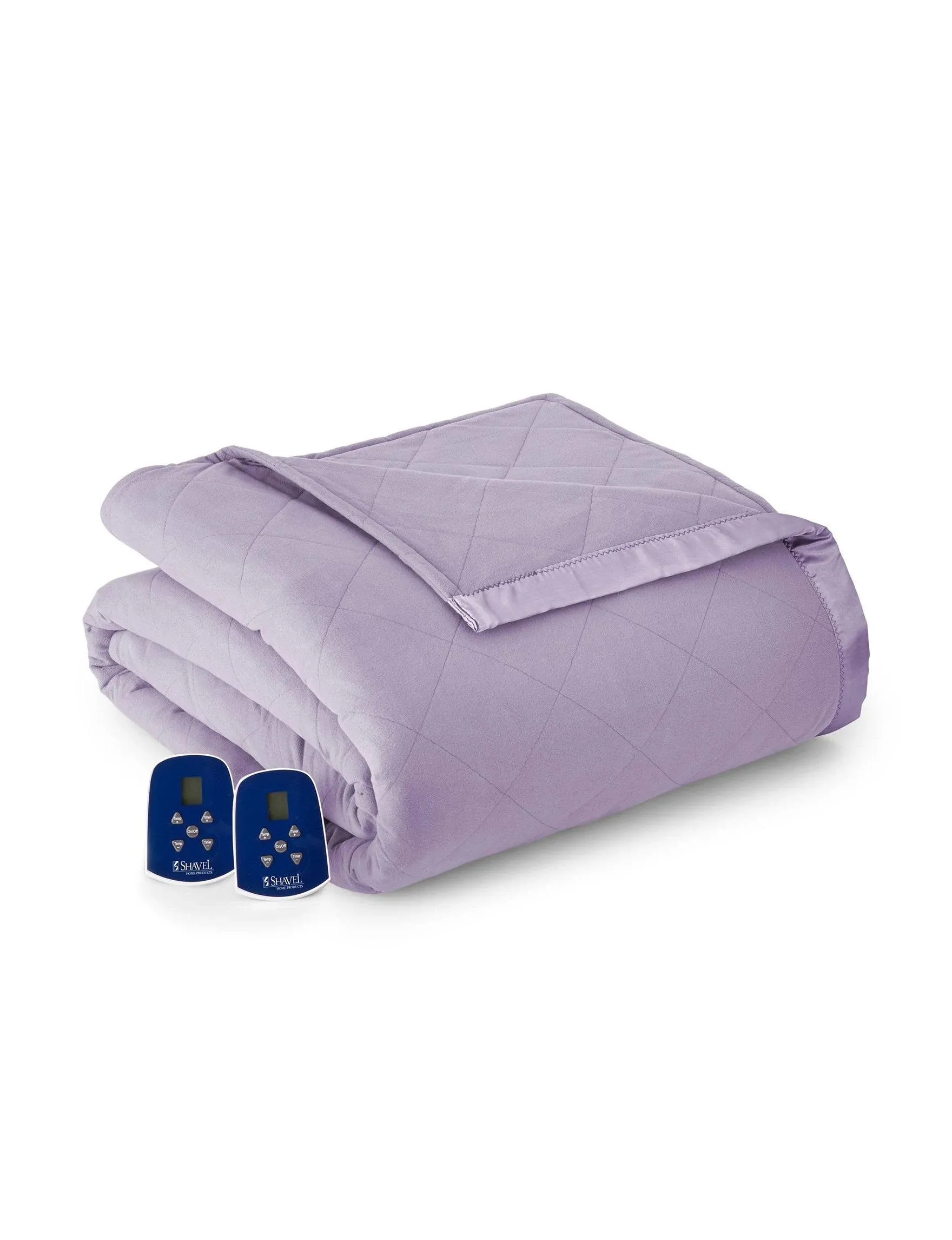 Micro Flannel Electric Heated Blanket King Amethyst