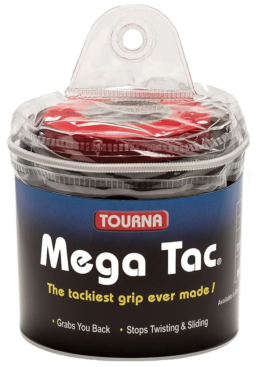 White Tourna Mega Tac Extra Tacky Overgrip, 30-Pack White.