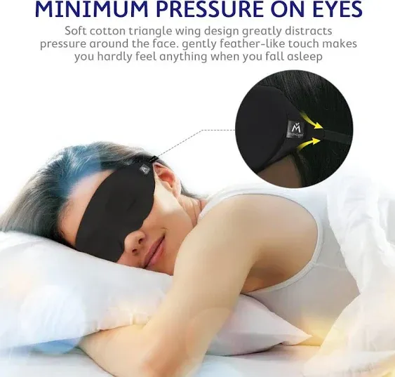 Mavogel Cotton Sleep Eye Mask Updated Design Light Blocking Sleep Mask Soft