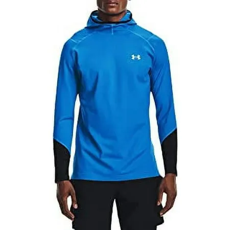 Under Armour Men's ColdGear Infrared Hoodie Pullover, Blue/Black, L