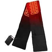 ActionHeat AA Battery Heated Scarf for Neck Heating – Electric Heated Neck Wrap Polyester Fleece Scarf with Pocket and Built-in Heating Panels – BlackActionHeat AA Battery Heated Scarf for Neck Heating – Ele…