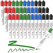 Comix Low Odor Dry Erase Markers, Chisel Tip White Board Markers, 36 Bulk 4 Colors Thick Markers for Kids Teachers