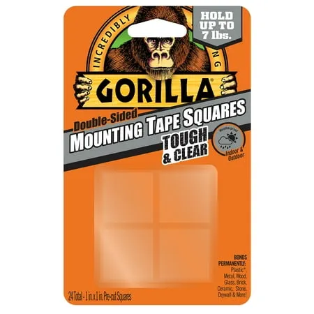 Gorilla Clear Mounting Tape Squares