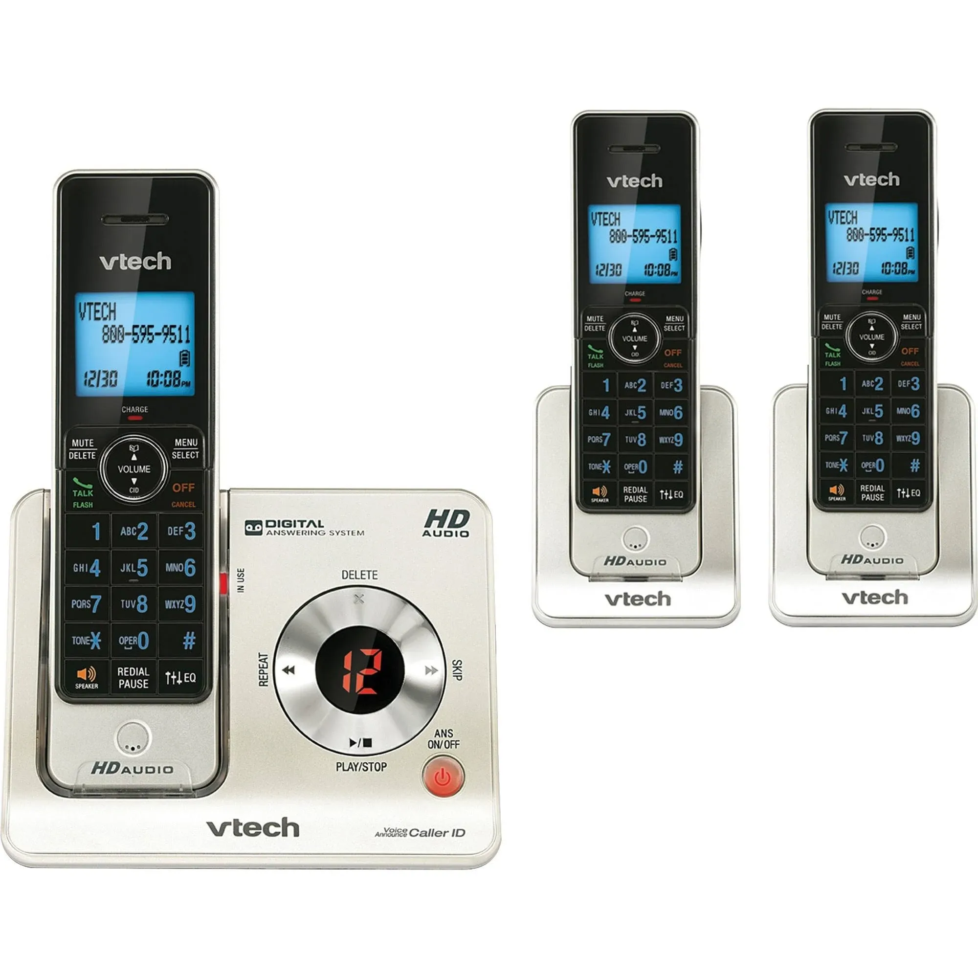 Vtech LS6425-3 Dect 6.0 3-Handset Answering System with Caller ID