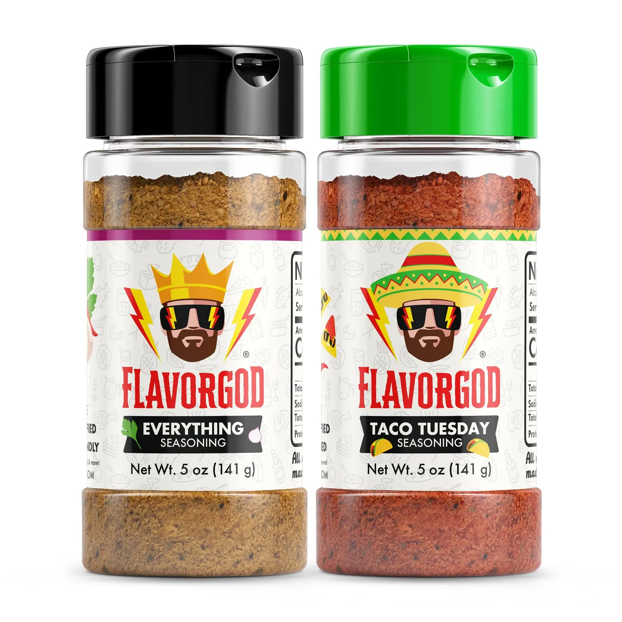 Keto Combo Herb, Spice and Seasoning Gift Set, Pack of 2 - Everything, Taco Tuesday - Premium All Natural & Healthy Spice Blend - Chicken, Beef, Seafood, Salad, Vegetable