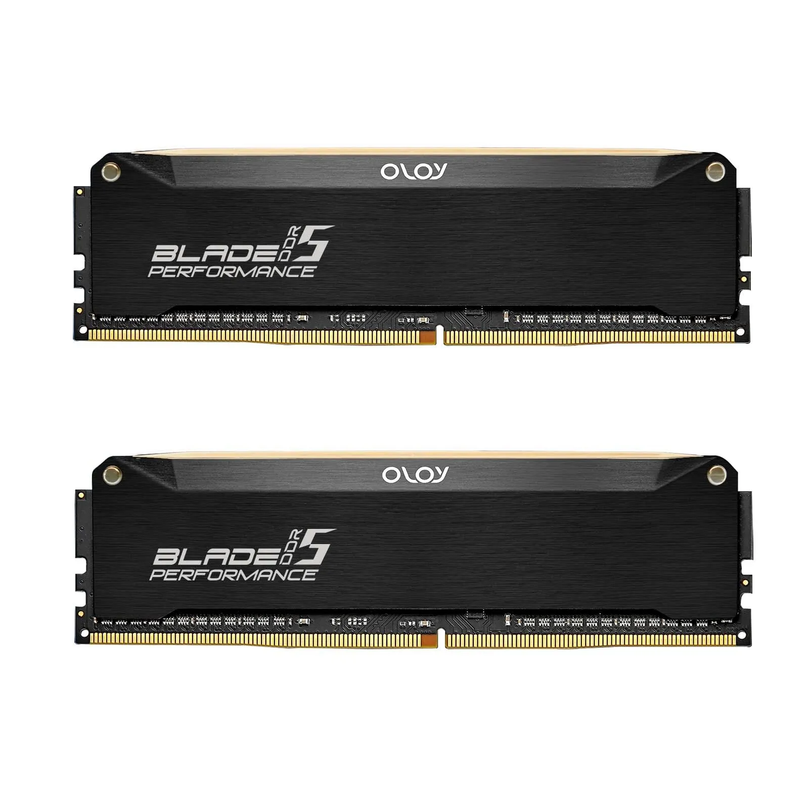 OLOy DDR5 RAM 32GB (2x16GB) Black Hairline Blade 6400 MHz CL32 1.35V Gaming UDIMM for Intel (MD5U1664320IRLDE)