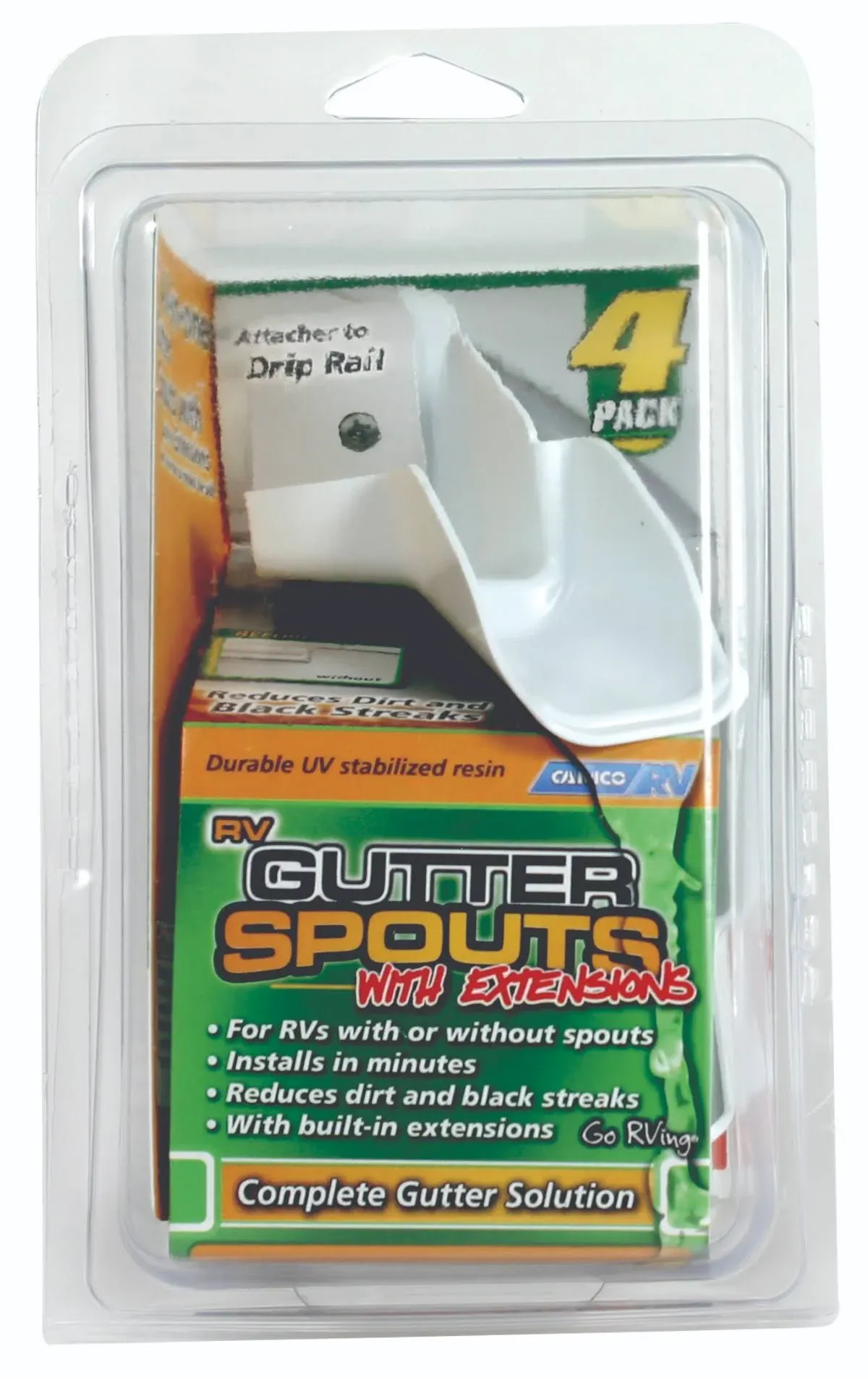 Camco 42134 RV Gutter Spouts with Extensions - 4 pack