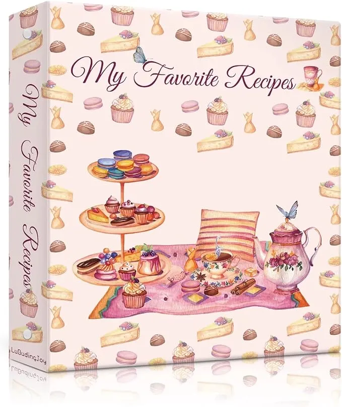 Recipe Binder, Blank Recipe Book to Write in Your Own Recipes, 3 Ring Cookbook ...