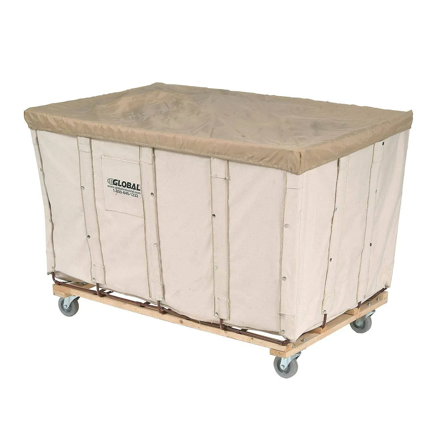 Global Industrial 241305 Canvas Basket Bulk Truck, 20 Bushel