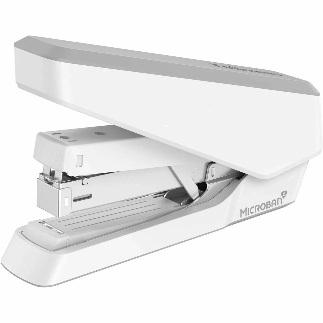 Fellowes LX870 EasyPress Stapler, 40-Sheet Capacity, Gray/White