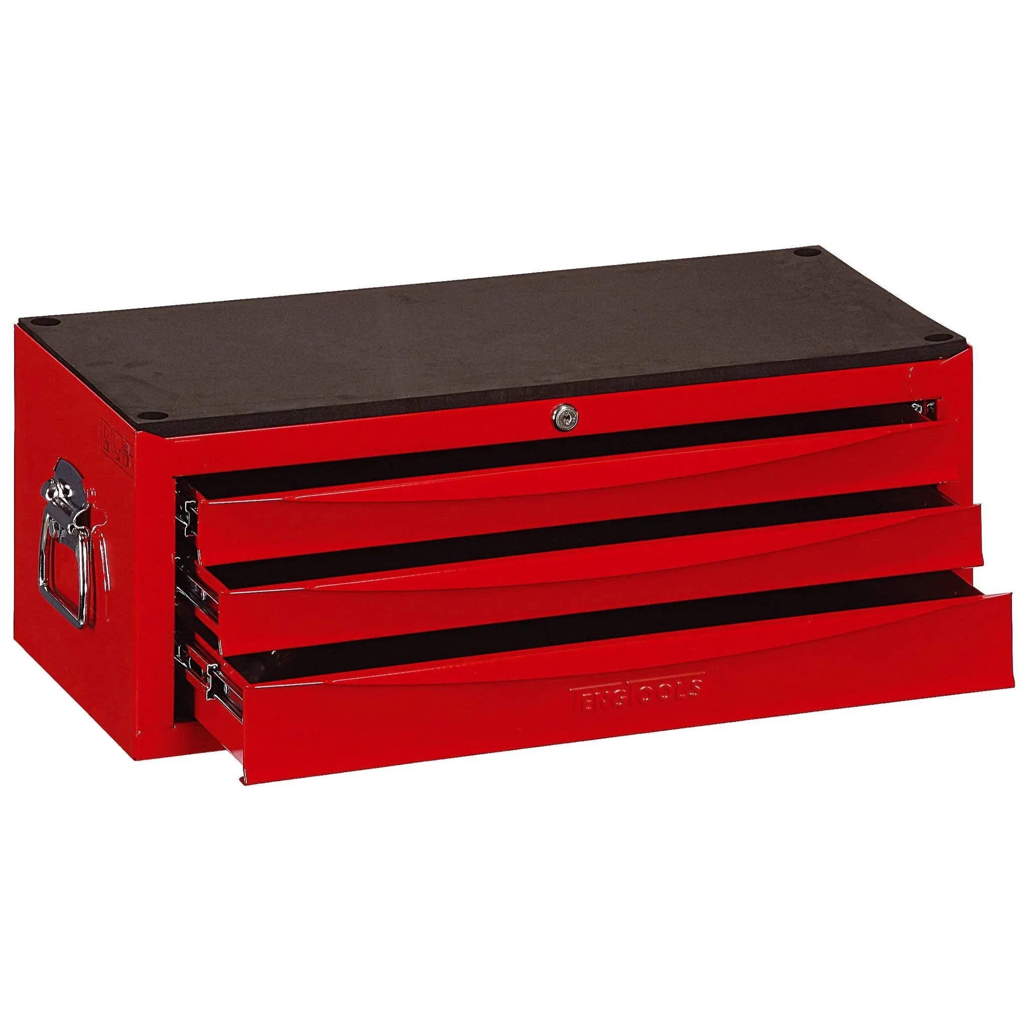 Teng Tools 3 Drawer Professional Portable Steel Lockable Red SV Middle Tool Box - TC803USV