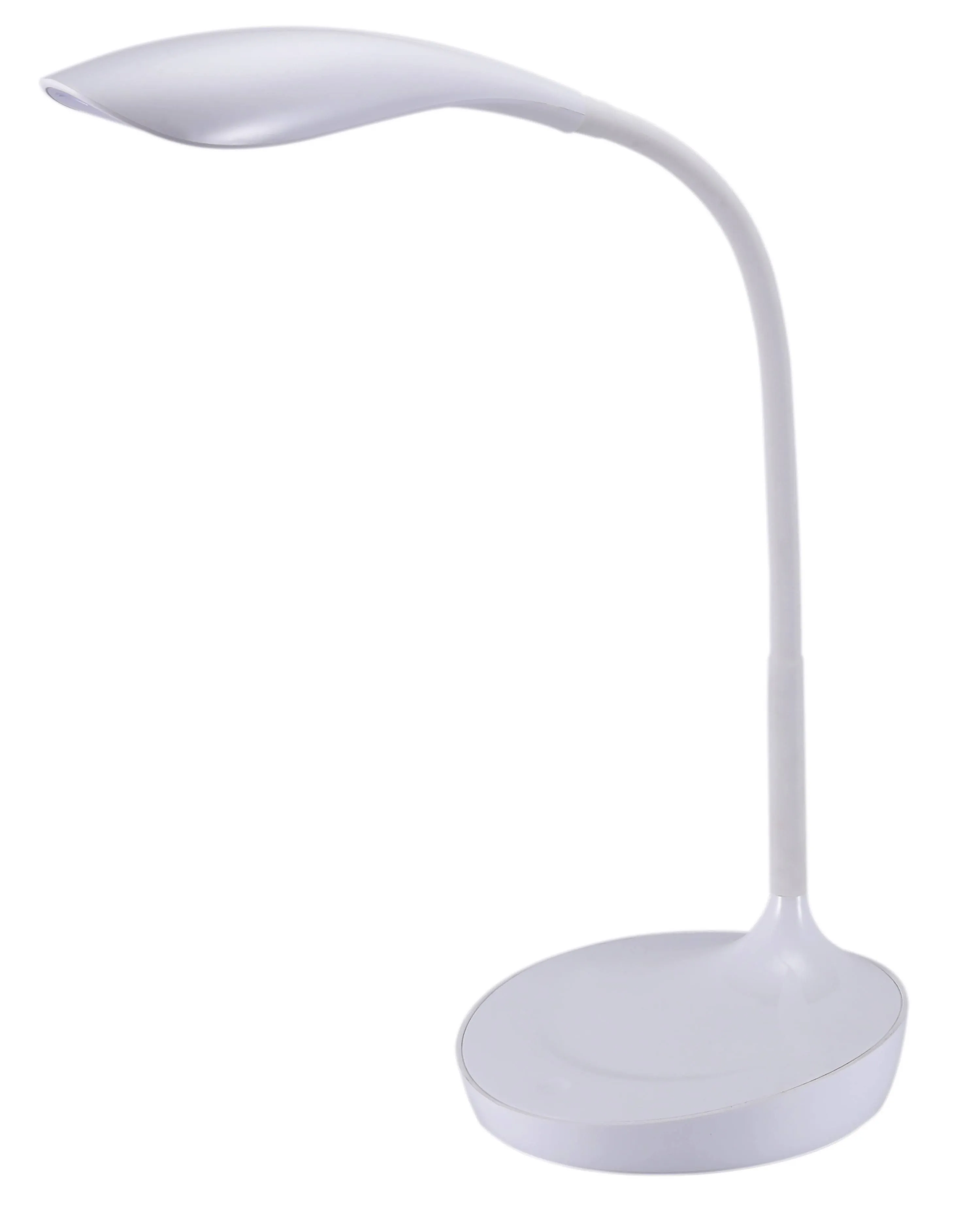 Bostitch Office KT-VLED1502-WHITE Gooseneck LED Desk Lamp with USB Charging Port, Dimmable, White