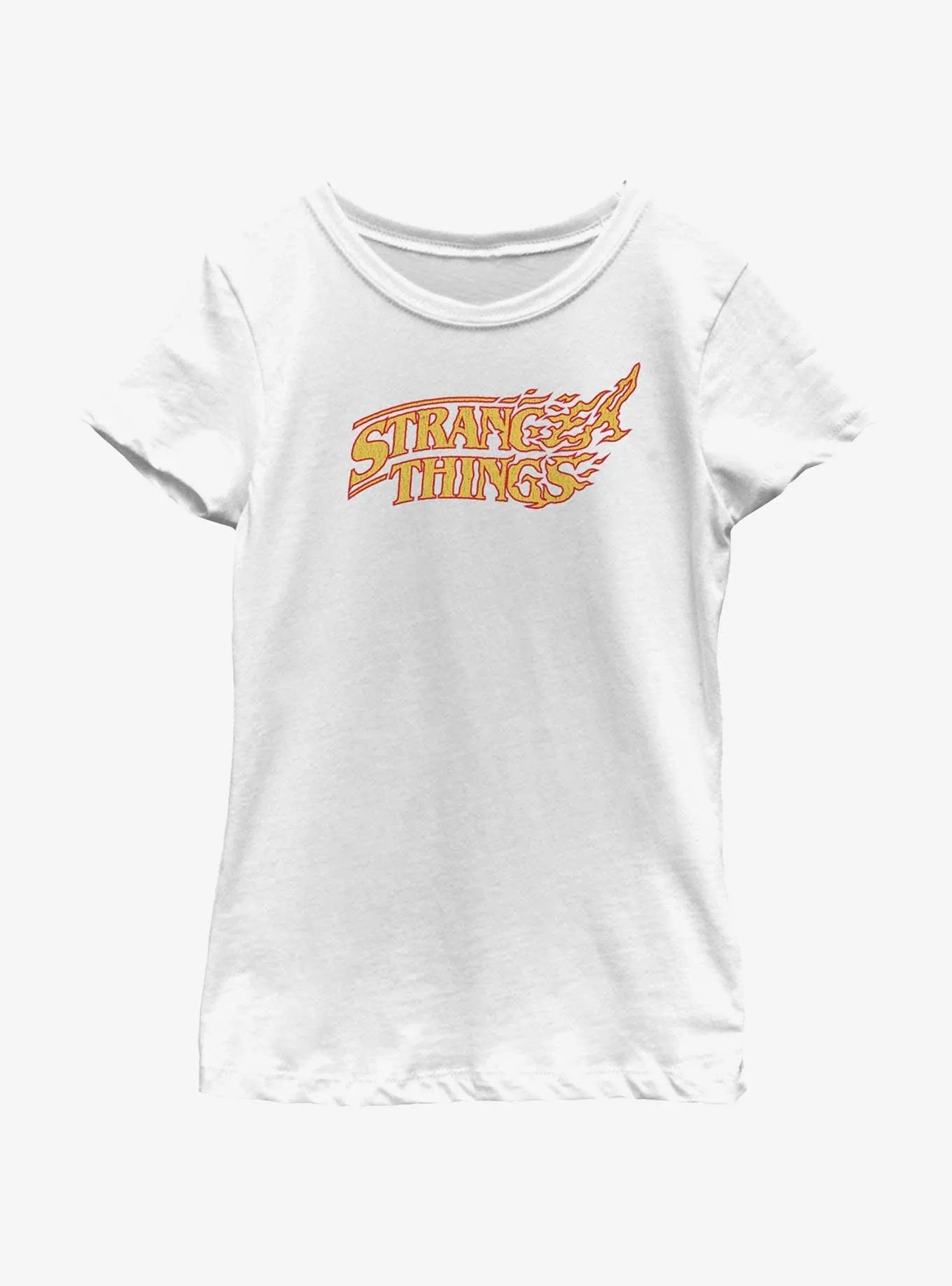 Stranger Things Vanishing Fire Logo Youth Girls T-Shirt | BoxLunch