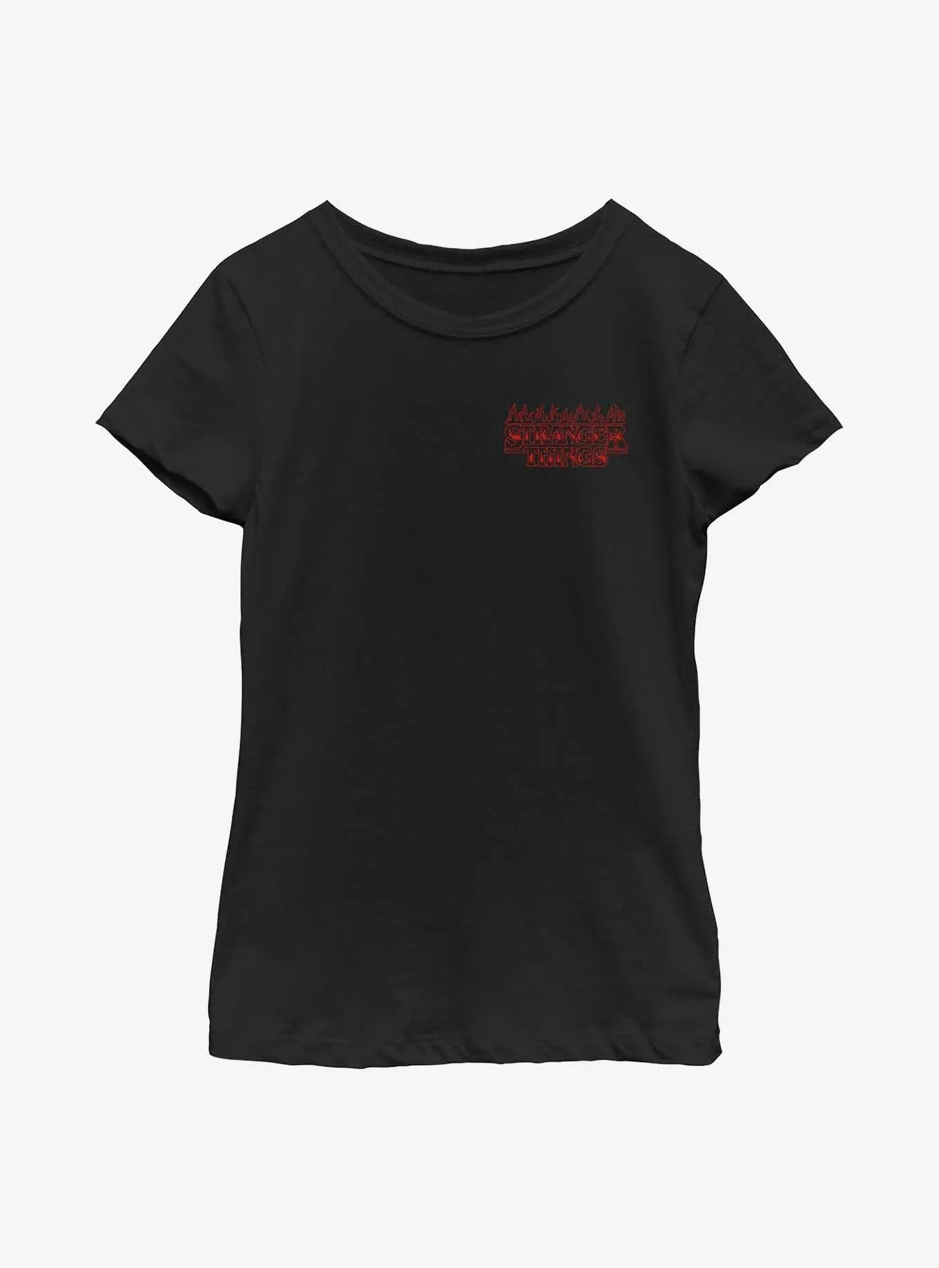 Stranger Things Fire Corner Logo Youth Girls T-Shirt | BoxLunch