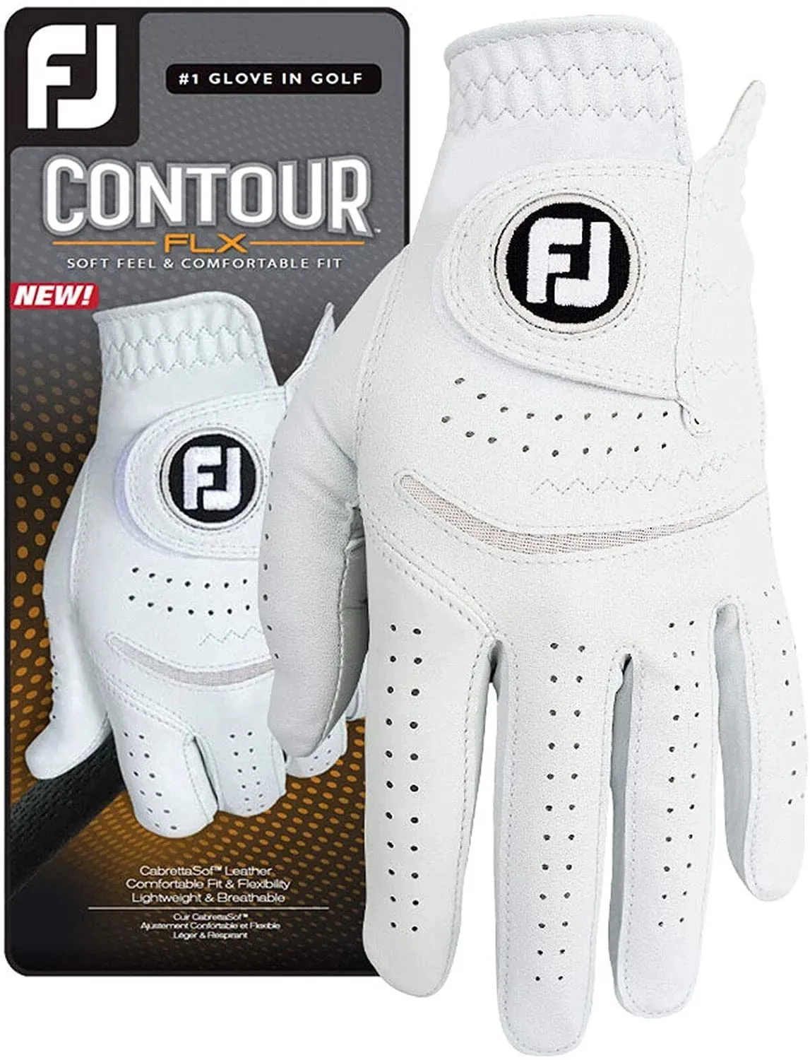 FootJoy Men's Contour FLX Golf Glove, Pearl, Large, Worn on Left HandFootJoy Men's Contour FLX Golf Glove, Pearl, Large, Wor…