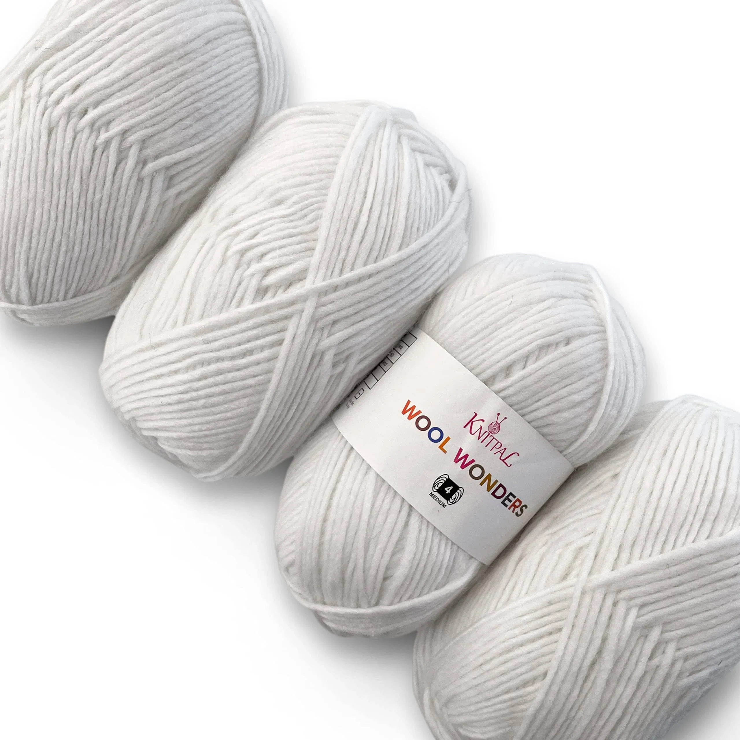 Wool Wonders Soft Woolen Knitting Yarn Medium Heavy Worsted/ Aran Weight 30% ...