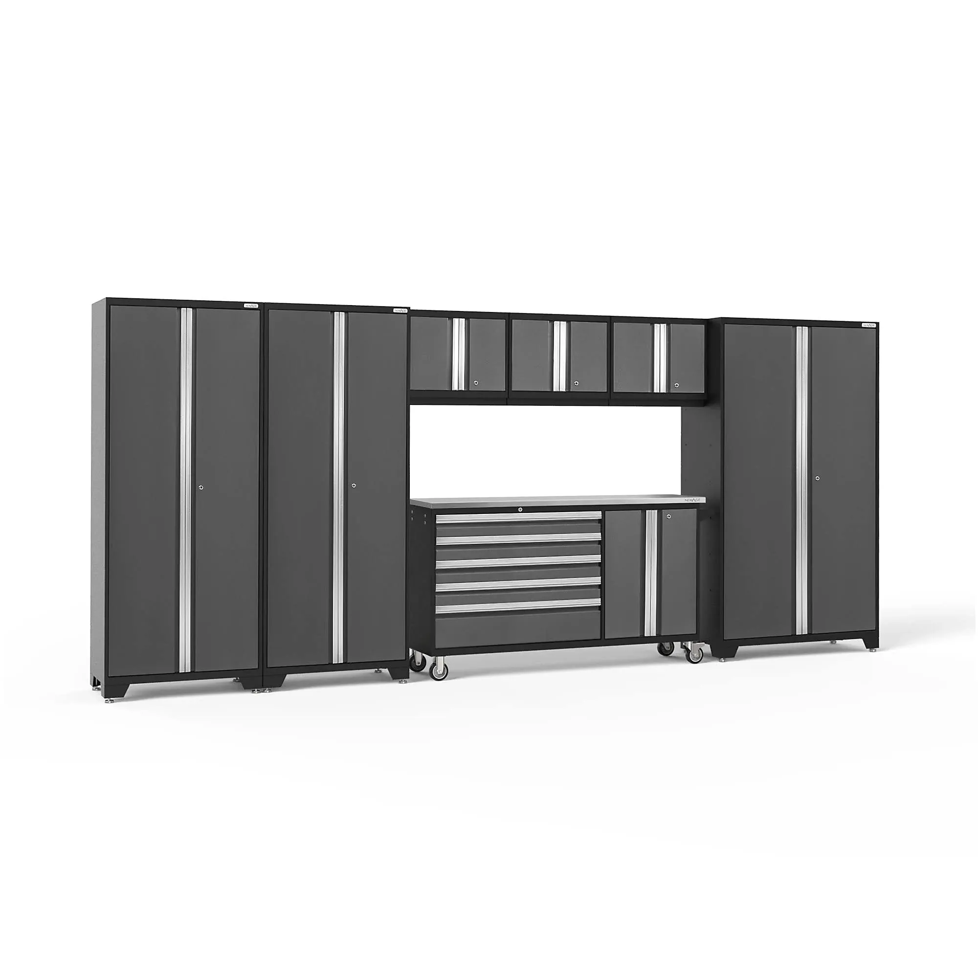 NewAge Bold 3.0 Series 7 Piece Garage Cabinet Set in Gray