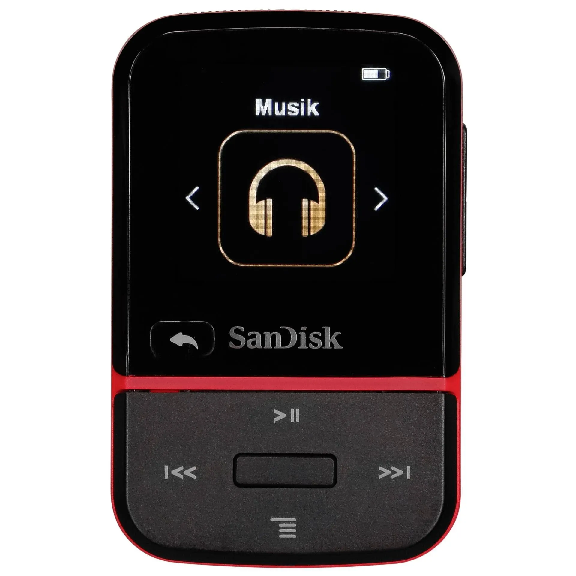 SanDisk 32GB Clip Sport Go Wearable MP3 Player Red FM Radio SDMX30-032G-G46R