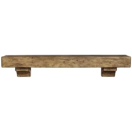 The Shenandoah 72 Shelf or Mantel Shelf in Distressed Espresso Rustic