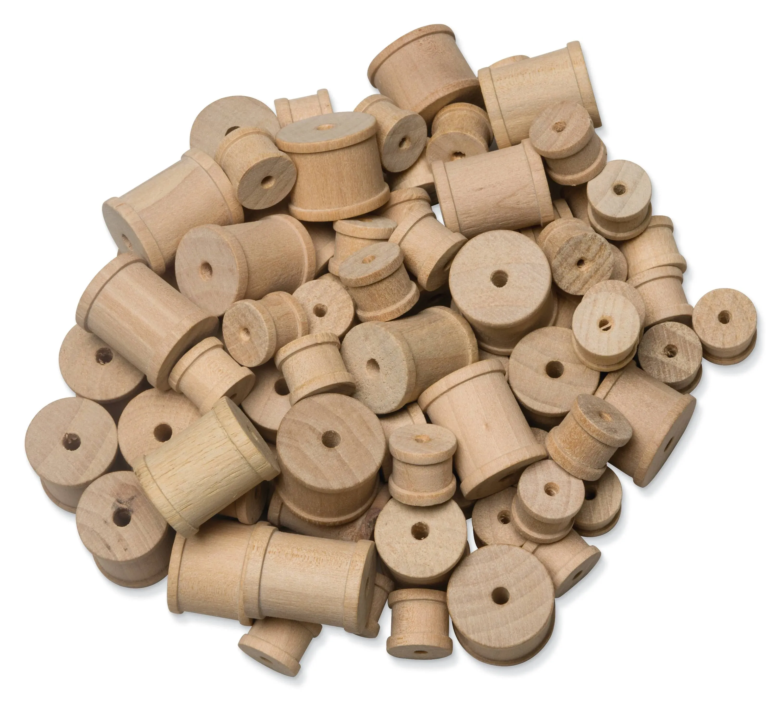 Dixon Wooden Craft Spools for Art Projects and More - 144 Pieces