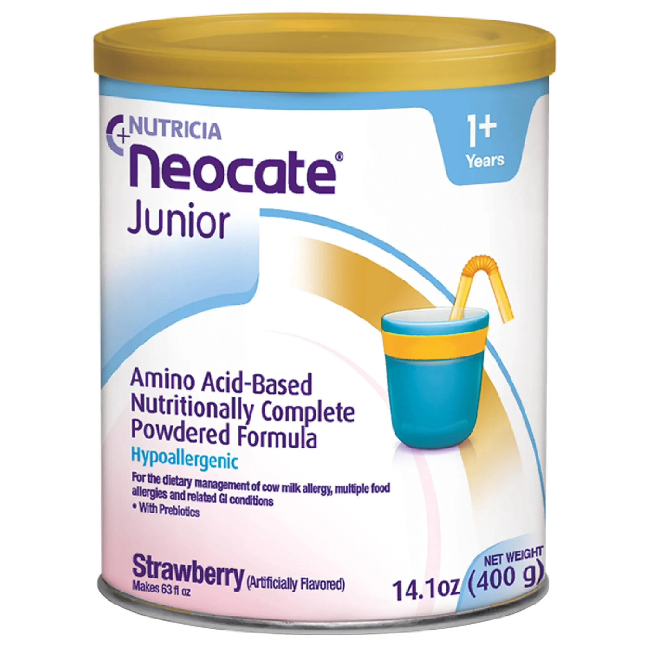 Neocate Junior with Prebiotics Pediatric Oral Supplement Strawberry 14.1 oz Can