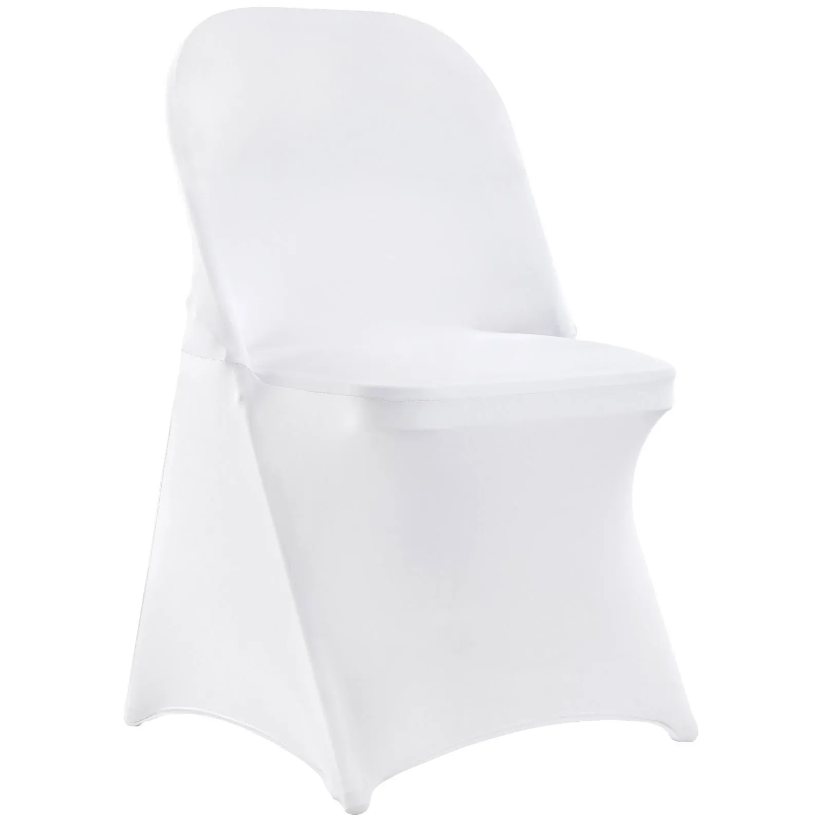 VEVOR White Stretch Spandex Chair Covers 30 Pcs Folding Kitchen Chairs Cover Universal Washable Slipcovers Protector