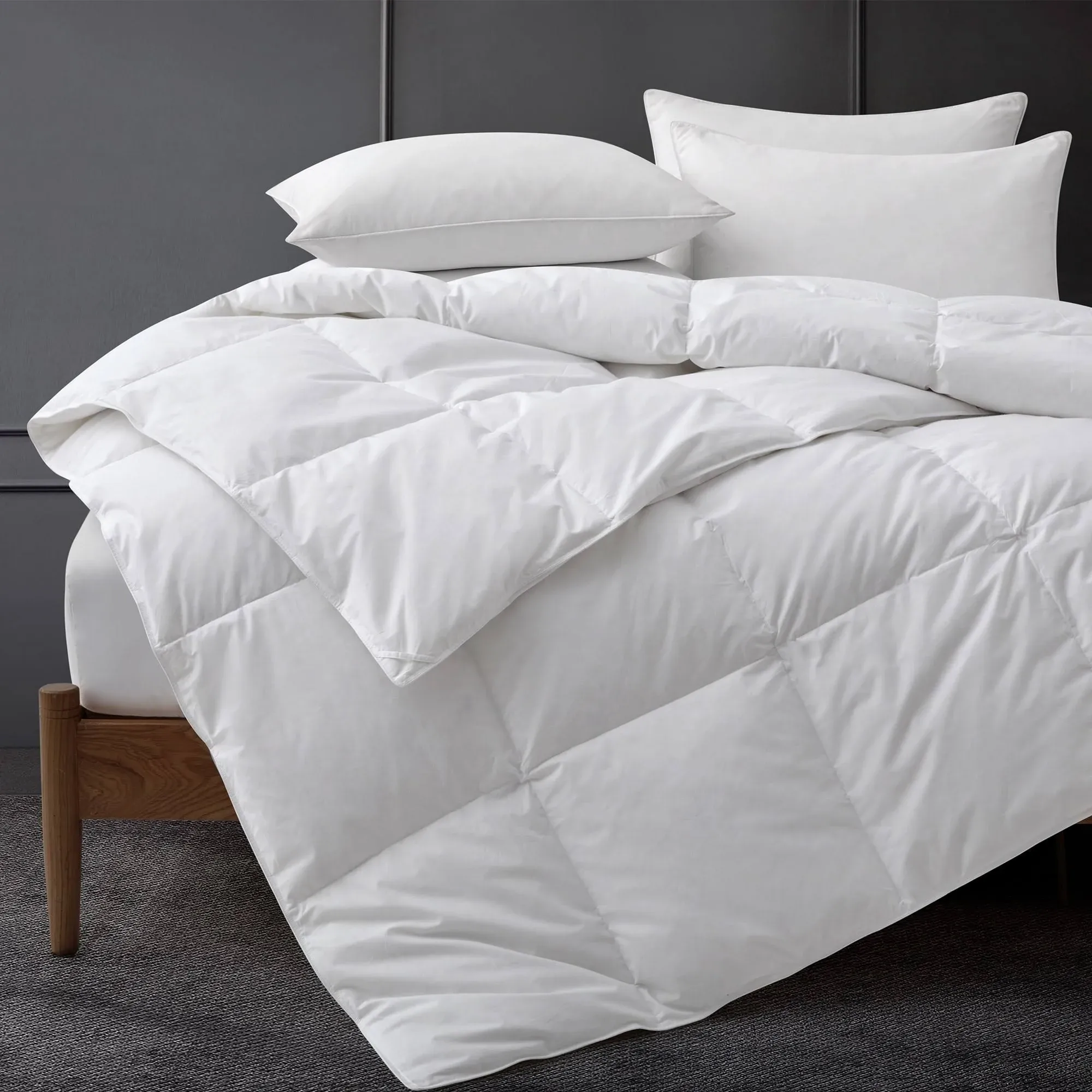 All Season Down And Feather Comforter With 100% Cotton