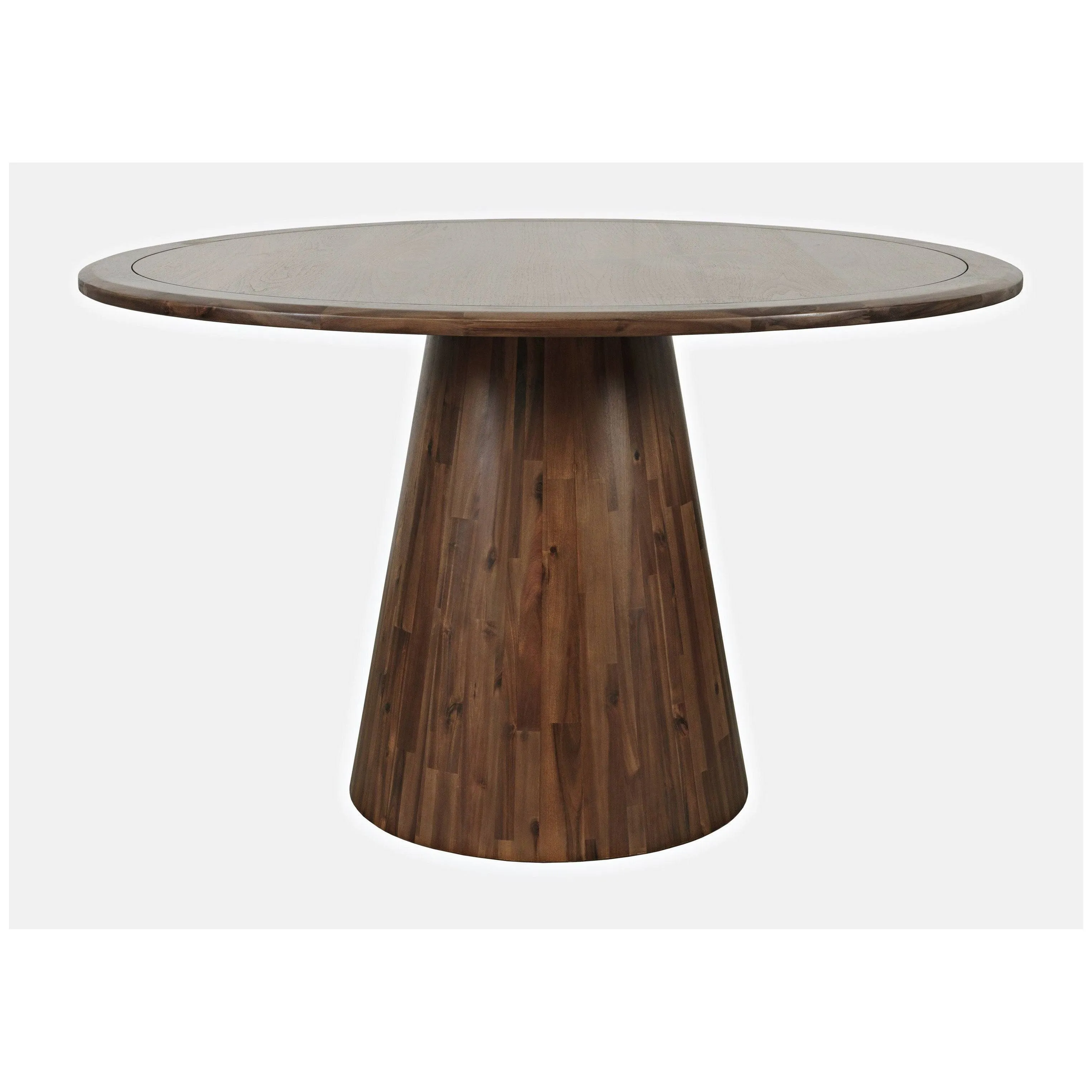 Jofran - Nash Mid-Century Modern 50  Round Pedestal Dining Table, Walnut - 2271-NASH50BTW