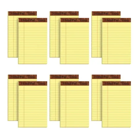 Tops The Legal Pad Ruled Perforated Pads, Narrow Rule, 50 Canary-Yellow 5 x 8 Sheets, Dozen