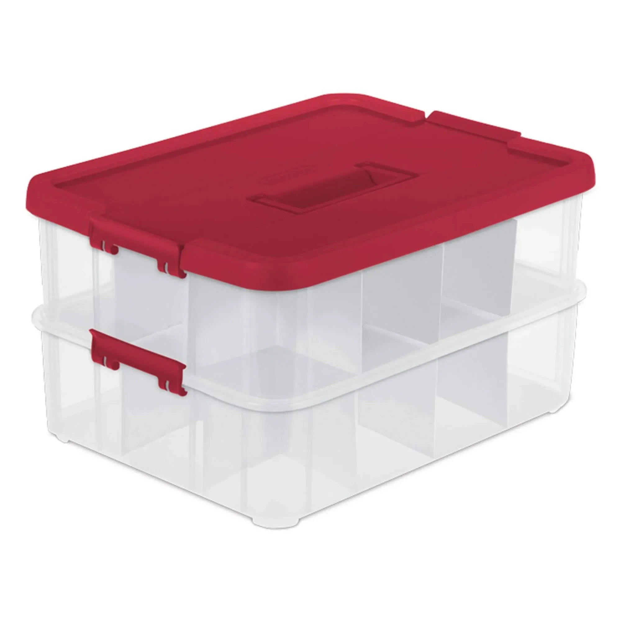 Sterilite 24 Compartment Stack & Carry Christmas Ornament Storage Box | 14276604