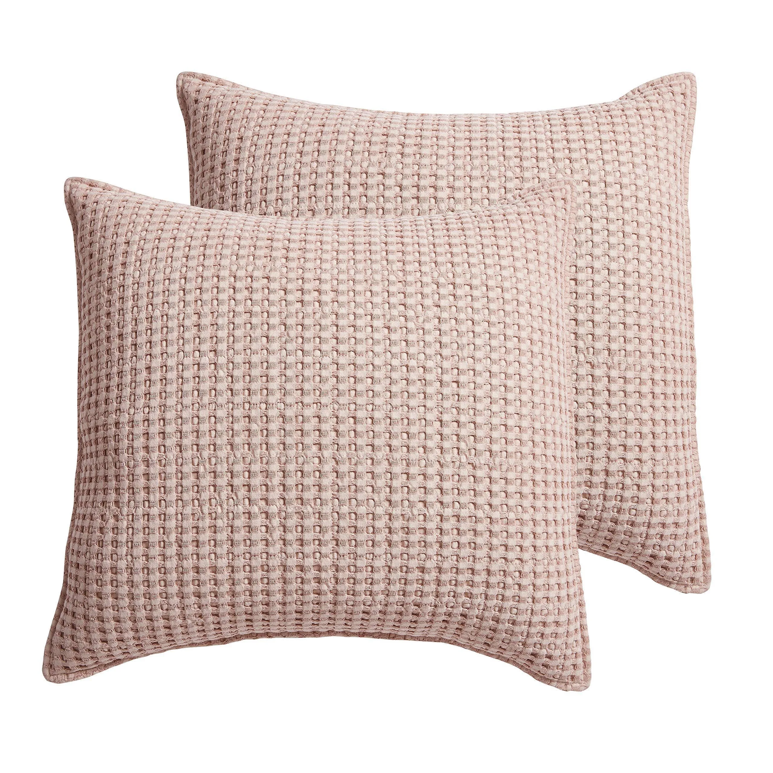 Levtex Home Mills Waffle Euro Sham Set of 2 - Blush