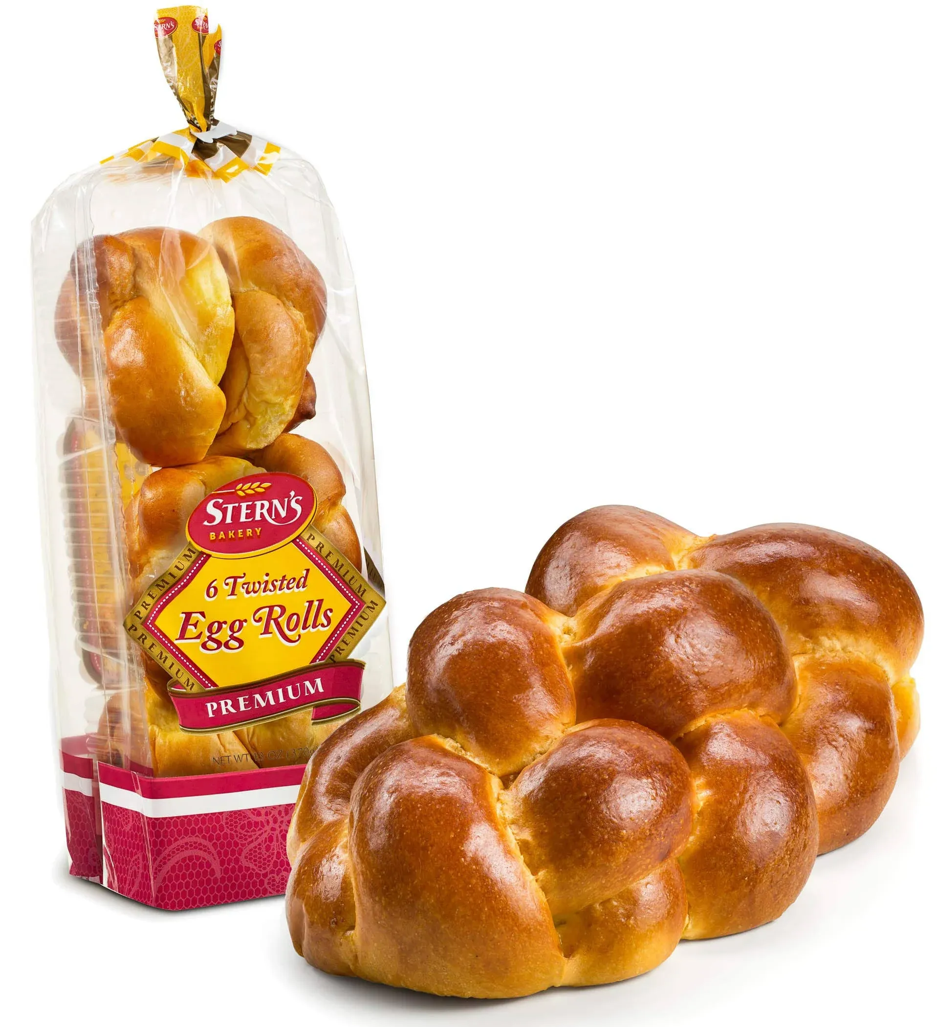 Stern’s Bakery Traditional Braided Challah Breads & Rolls | Fresh & Delicious | Great for Shabbat or any Holiday | 1 Challah Bread & 1 Pack of 6 Challah Rolls | 2-3 Day Shipping | Stern’s Bakery