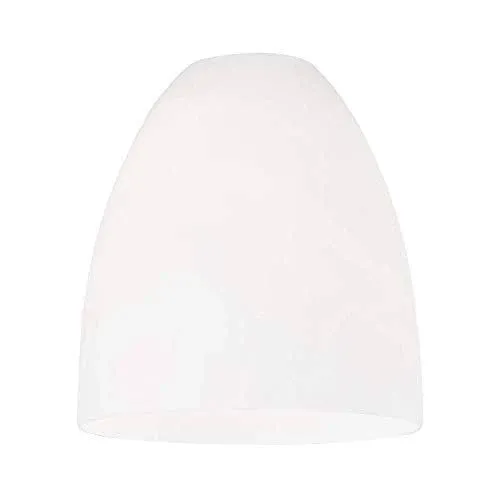 White Glass Bell Shade - Lipless with 1-5/8-Inch Fitter Opening