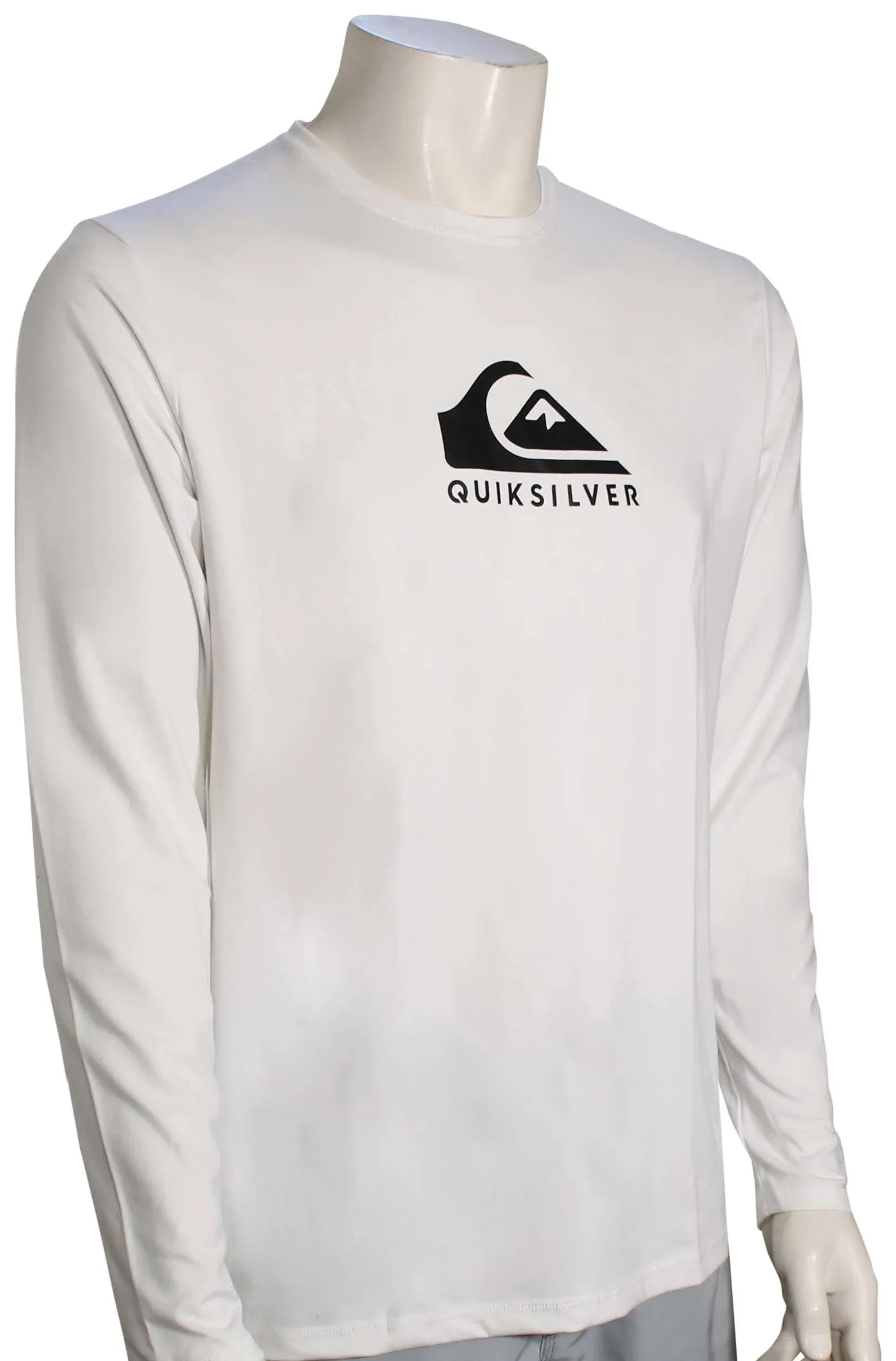 Quiksilver Solid Streak Long-Sleeve Rashguard - Men's White, L