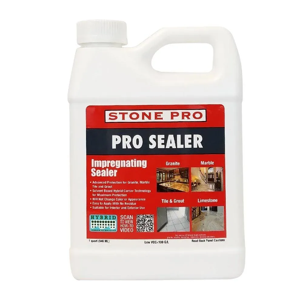 Stone Pro Pro Sealer Impregnating Sealer For Sealing Marble Granite Travertine Tile & Grout (1 Quart 32 Fl Oz)