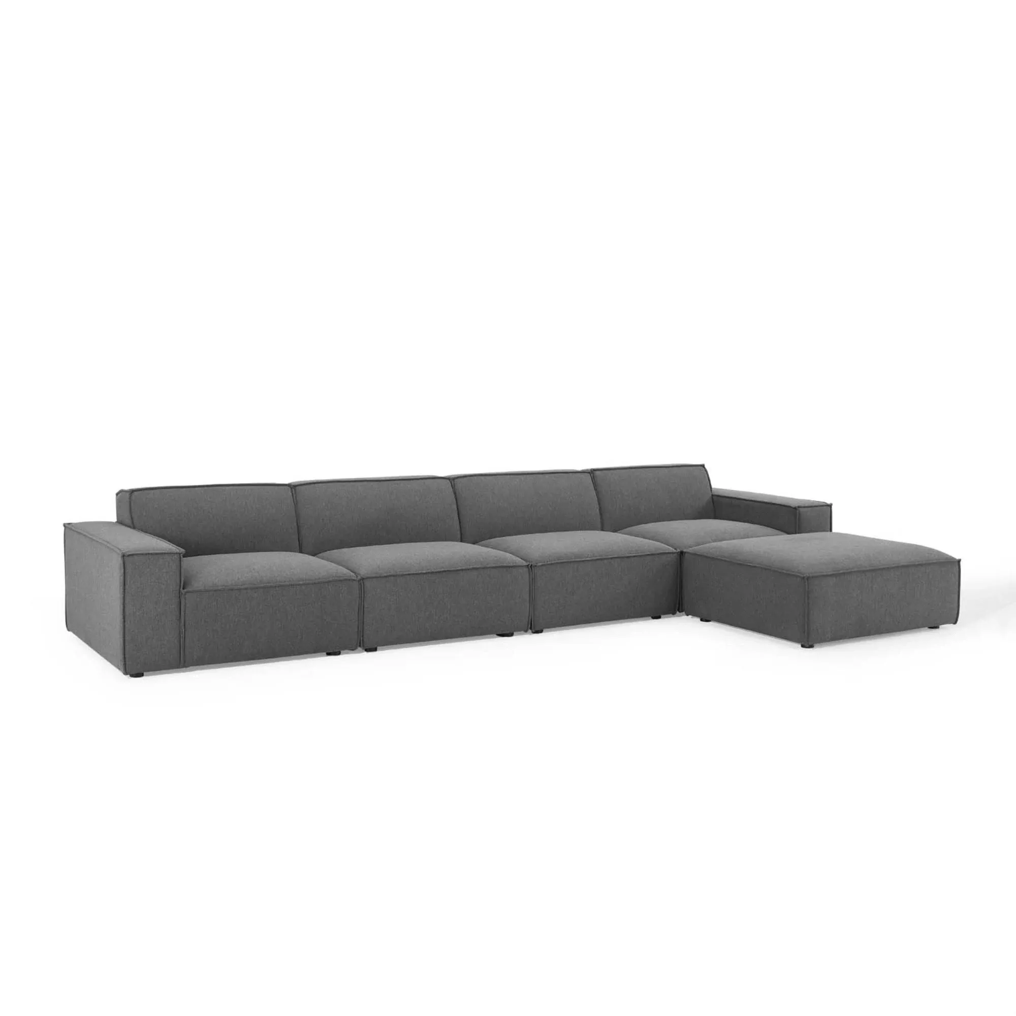 Modway Restore 5-Piece Sectional Sofa White