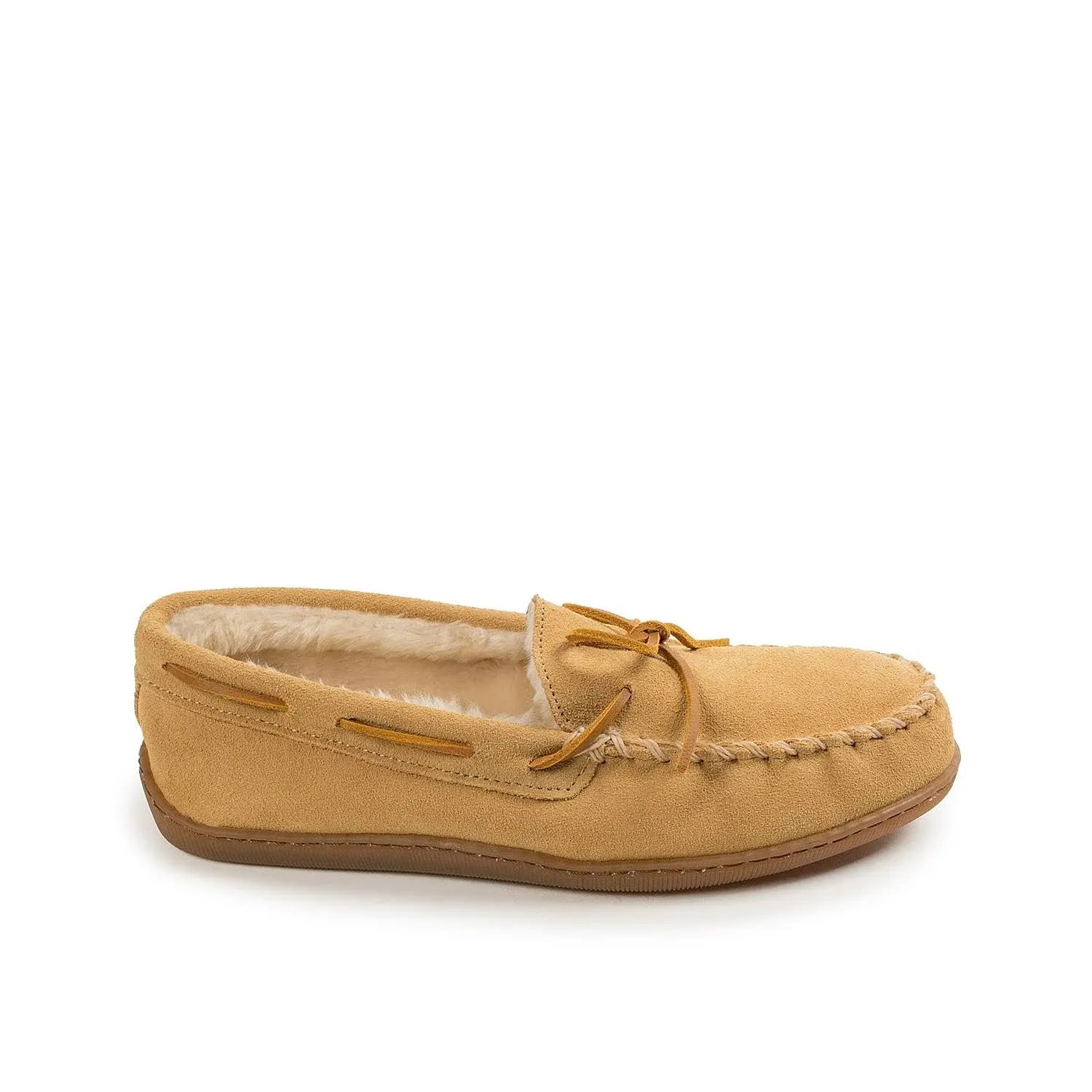 Minnetonka Men's Pile-Lined Hardsole Moccasin Slippers