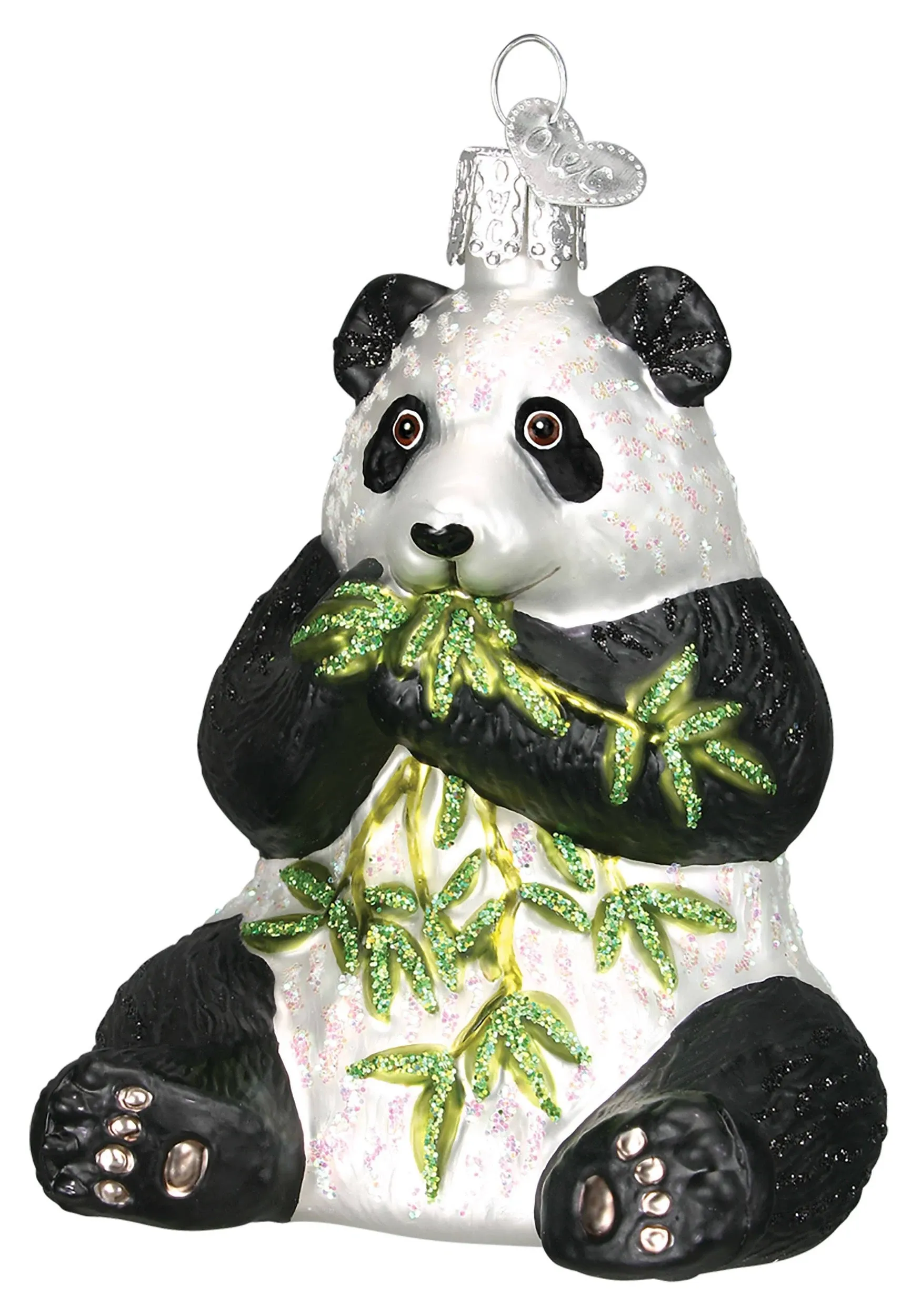 Old World Christmas Panda Glass Ornament