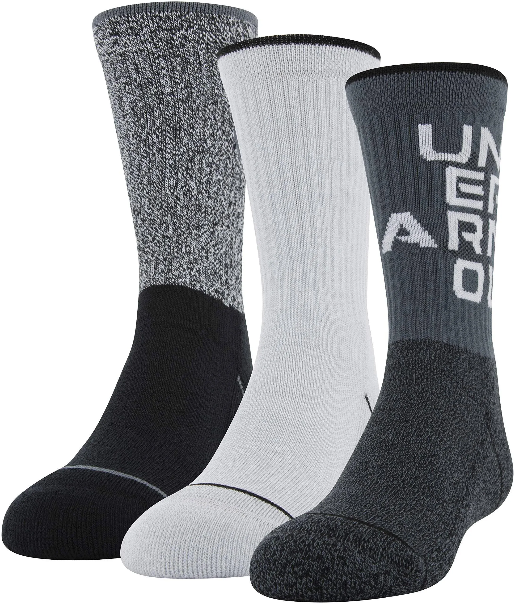 Under Armour Kids' Phenom Crew Socks, 3-Pairs