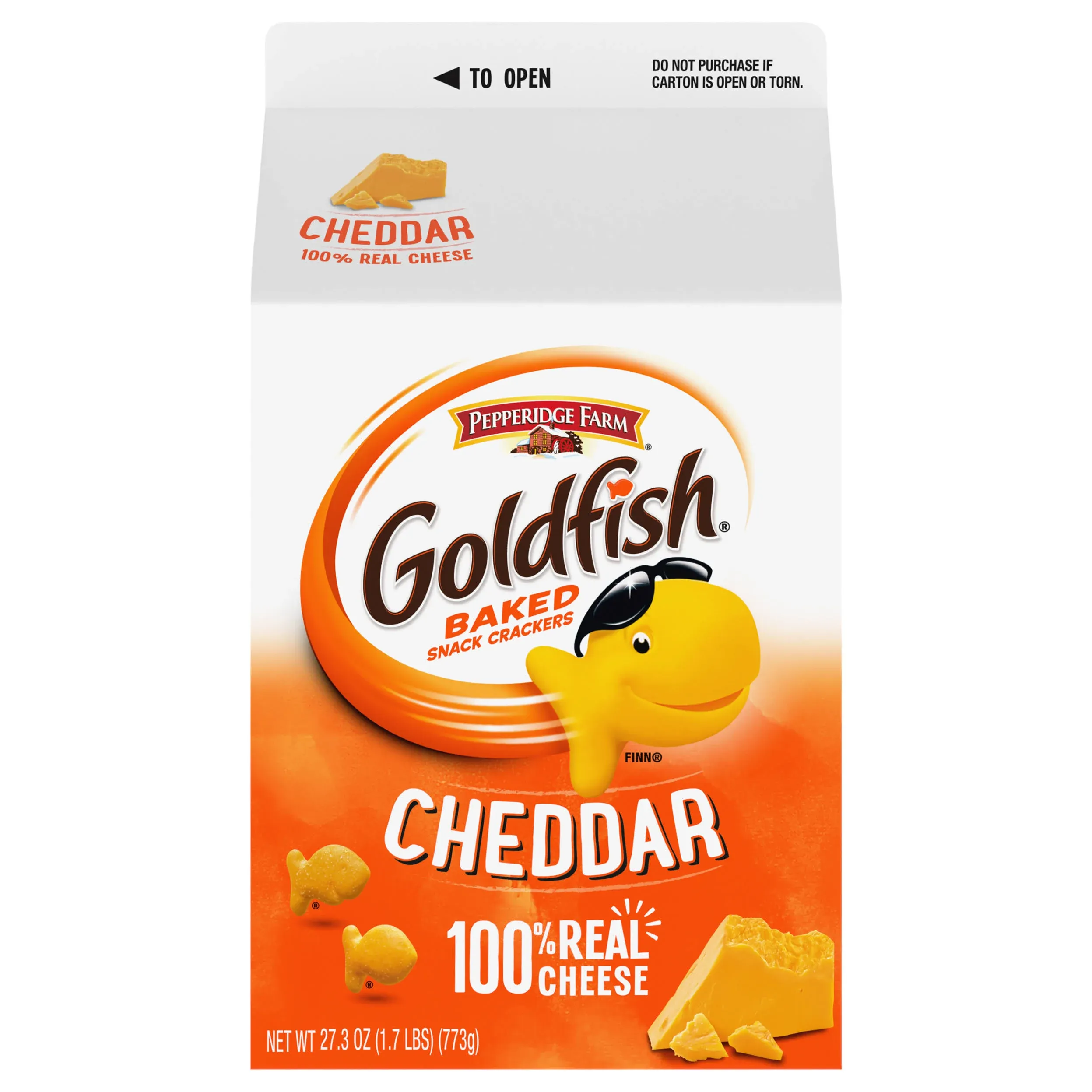 Goldfish Cheddar Cheese Crackers, 27.3 oz Carton