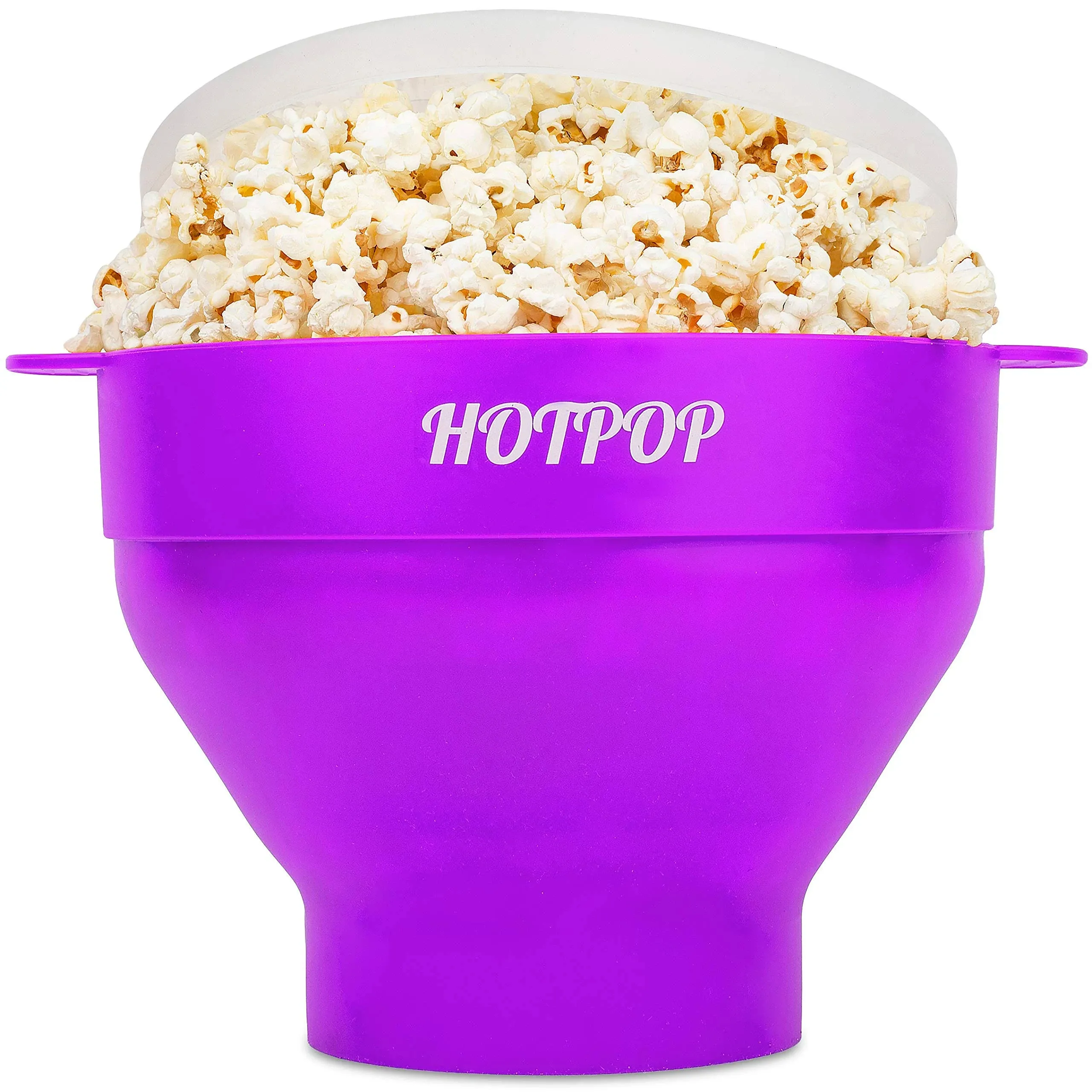 The Original Hotpop Microwave Popcorn Popper, Silicone Maker, Purple 