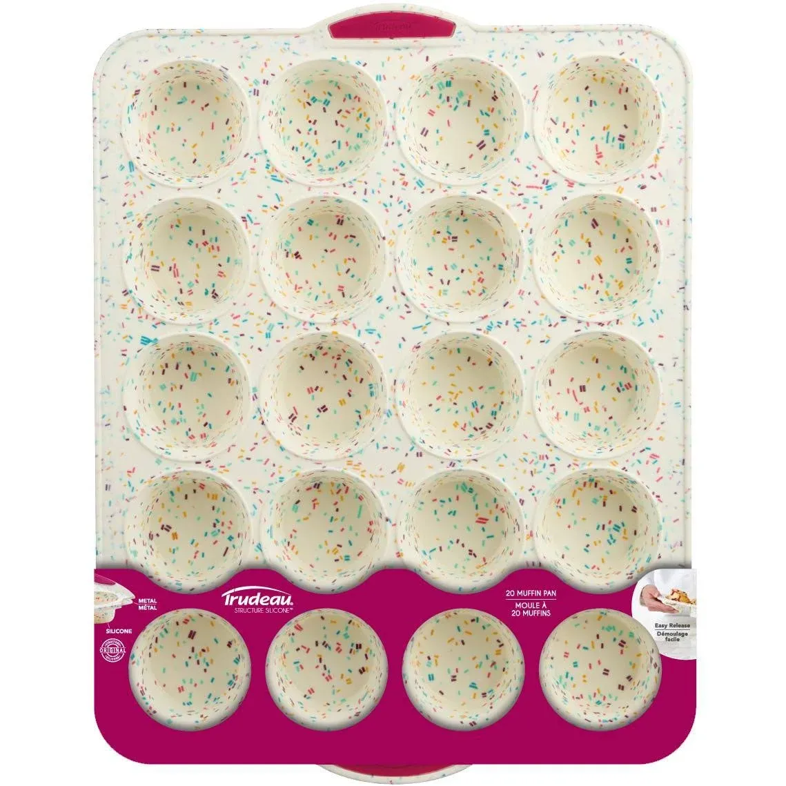 Trudeau Jumbo Donut Mega Pan, 12-Count, Confetti